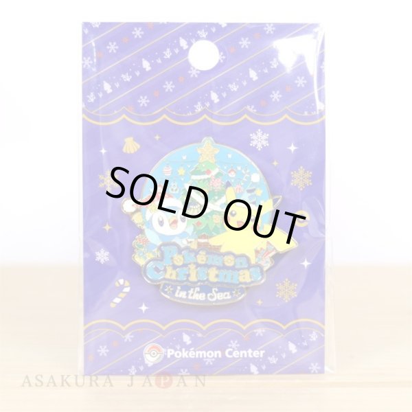 Photo3: Pokemon Center 2021 Christmas in the Sea Logo Pin Badge Pins (3)