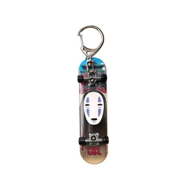 Photo1: Studio Ghibli Mini Skateboard Key chain #4 Spirited Away YUYA Kaonashi No Face (1)