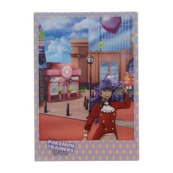 Photo1: Pokemon Center 2021 TRAINERS Off Shot! A5 Size Clear File Folder Leon (1)