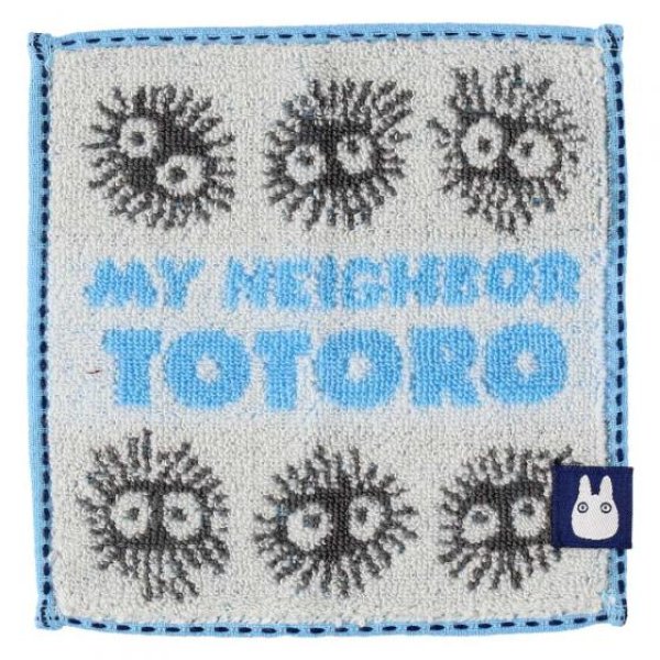 Photo1: Studio Ghibli Mini Towel Handkerchief My Neighbor Totoro Makkuro-Kurosuke 15 cm 5.9" (1)
