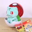 Photo1: Pokemon Center 2017 Petit Plush in Poke Ball Case Bulbasaur doll (1)