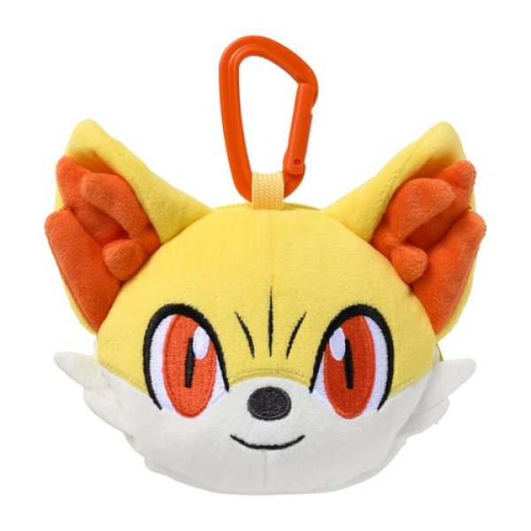 Photo1: Pokemon Center 2021 Honwaka Poka Poka Face Pouch case Fennekin (1)