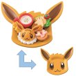 Photo1: Pokemon Center 2022 Pokemon Cafe Miniature Cafe Menu Figure Eevee plate (1)