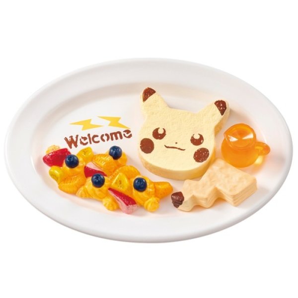 Photo1: Pokemon Center 2022 Pokemon Cafe Miniature Cafe Menu Figure Pikachu souffle pancake (1)