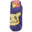 Photo1: Pokemon Fluffy MOKOMOKO Warm Socks for Women 23 - 25 cm 1 Pair Mimikyu Face (1)