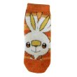 Photo1: Pokemon Fluffy MOKOMOKO Warm Socks for Women 23 - 25 cm 1 Pair Scorbunny stripes (1)