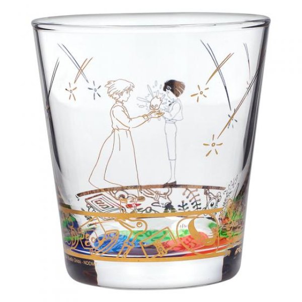Photo2: Studio Ghibli Howl's Moving Castle glass cup (2)