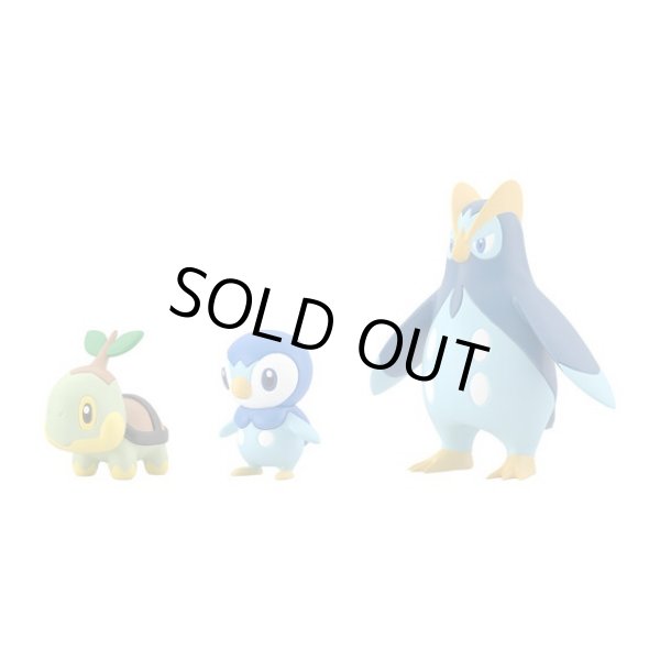 Photo2: BANDAI POKEMON SCALE WORLD Sinnoh edition "Turtwig Piplup Prinplup" 1/20 Figure (2)