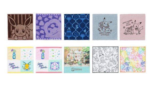 Photo2: Pokemon Center 2022 Hand towel Handkerchief Hisui Neon Color (2)