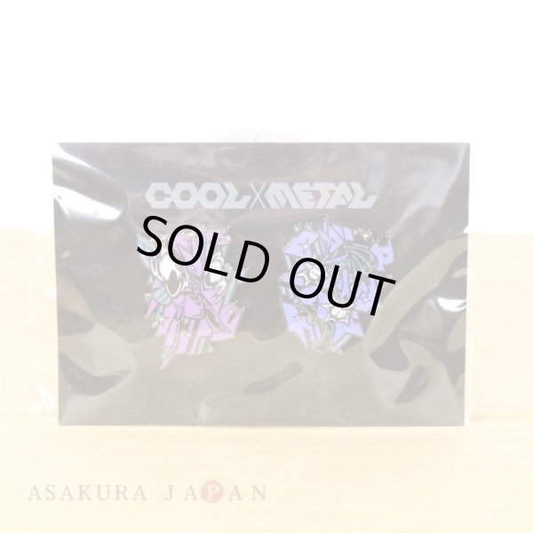 Photo4: Pokemon Center 2022 COOL x METAL Pin Badge 2pcs Pins Lucario & Scizor (4)