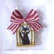 Photo1: Studio Ghibli Embroidery Brooch Collection Award Badge Safety pin JIJI ver. (1)