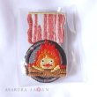 Photo1: Studio Ghibli Embroidery Brooch Collection Award Badge Safety pin Calcifer ver. (1)