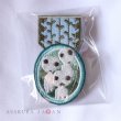 Photo1: Studio Ghibli Embroidery Brooch Collection Award Badge Safety pin Kodama ver. (1)