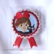 Photo1: Studio Ghibli Embroidery Brooch Collection Award Badge Safety pin KIKI ver. (1)
