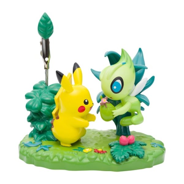 Photo1: Pokemon Center 2022 Mori No Okurimono Memo stand figure Pikachu Celebi (1)