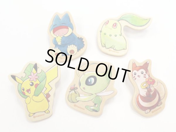 Photo4: Pokemon Center 2022 Mori No Okurimono 5 pcs wooden clips (4)