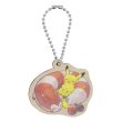 Photo1: Pokemon Center 2022 Mori No Okurimono Wooden Charm Key chain #2 Furret Pikachu (1)