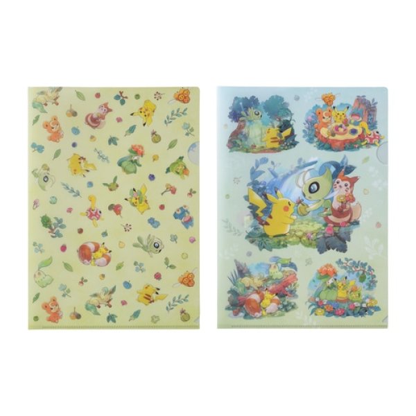 Photo1: Pokemon Center 2022 Mori No Okurimono A4 Size Clear File Folder 2pc (1)