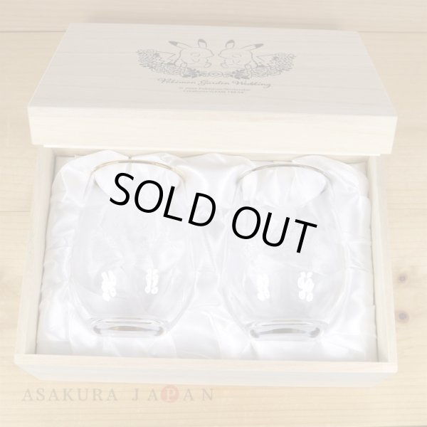 Photo6: Pokemon Center 2022 Pokemon Garden Wedding Pair Glass cup set in Wooden box (6)