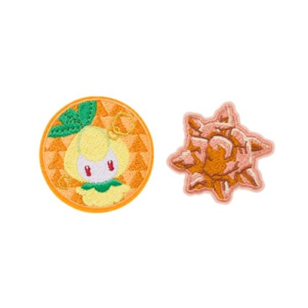 Photo1: Pokemon Center 2022 SHINKA NO ISHI Embroidery Brooch Collection Petilil ver. (1)