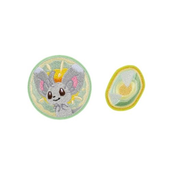 Photo1: Pokemon Center 2022 SHINKA NO ISHI Embroidery Brooch Collection Minccino ver. (1)