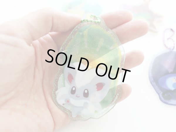Photo5: Pokemon Center 2022 SHINKA NO ISHI Acrylic charm Key chain Lampent Chandelure ver. (5)
