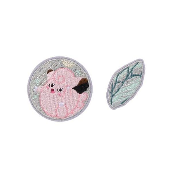 Photo1: Pokemon Center 2022 SHINKA NO ISHI Embroidery Brooch Collection Clefairy ver. (1)