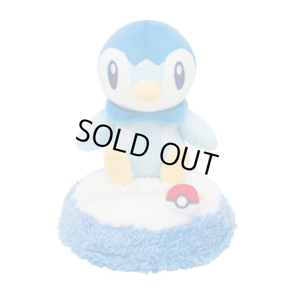 Photo1: Pokemon Center 2022 Plush Smartphone Stand Piplup (1)