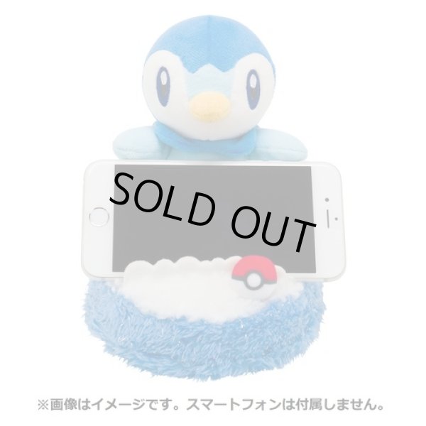 Photo6: Pokemon Center 2022 Plush Smartphone Stand Piplup (6)