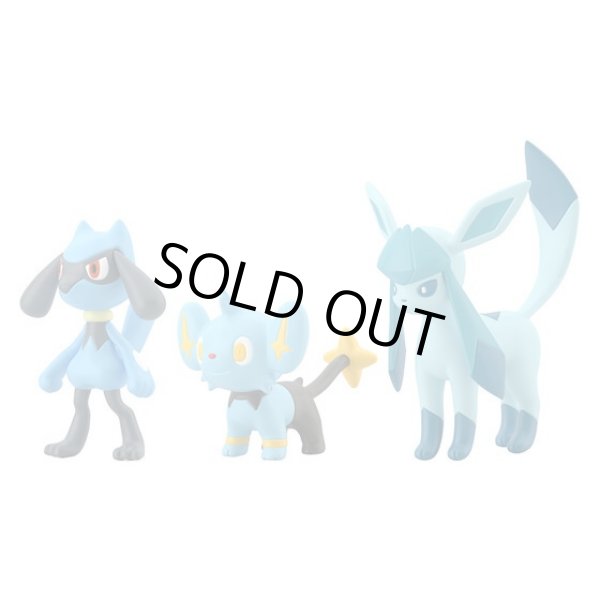 Photo2: BANDAI POKEMON SCALE WORLD Sinnoh edition vol.2 "Riolu Shinx Glaceon" 1/20 Figure (2)