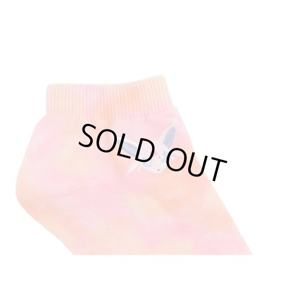 Photo3: Pokemon Center 2022 Socks for Women 23 - 25 cm 1 Pair Short Tie dye Espeon (3)