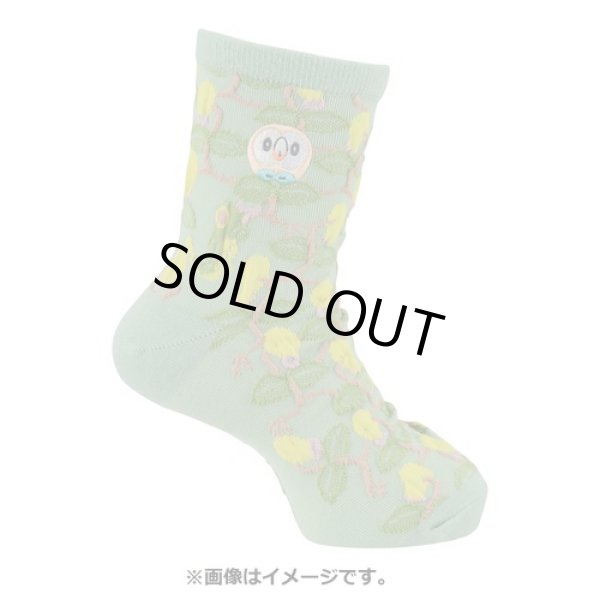 Photo2: Pokemon Center 2022 Socks for Women 23 - 25 cm 1 Pair Middle Rowlet (2)