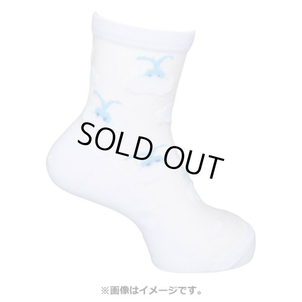 Photo2: Pokemon Center 2022 Socks for Women 23 - 24 cm 1 Pair Middle See-through Swablu (2)