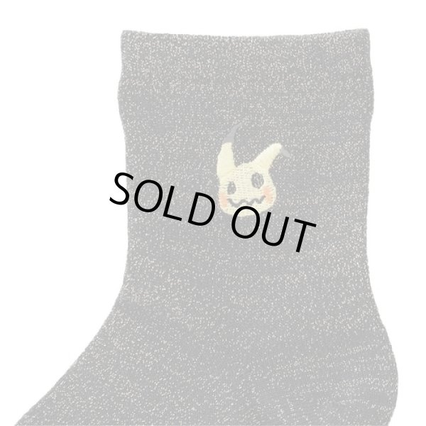 Photo3: Pokemon Center 2022 Socks for Women 23 - 25 cm 1 Pair Middle Glittery Mimikyu (3)
