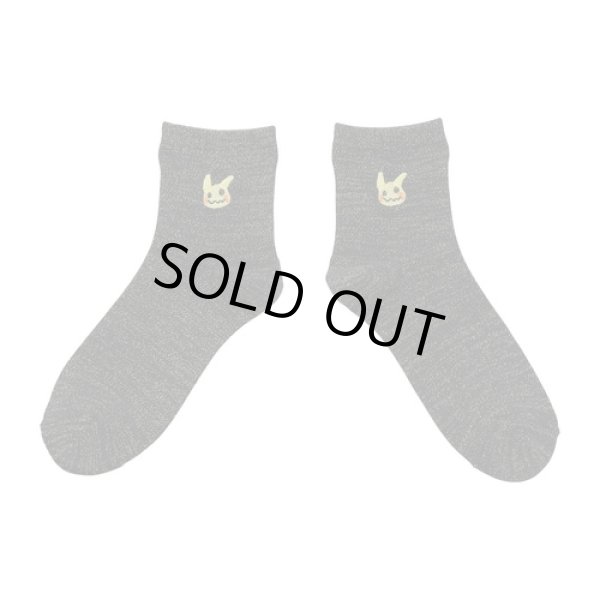 Photo1: Pokemon Center 2022 Socks for Women 23 - 25 cm 1 Pair Middle Glittery Mimikyu (1)
