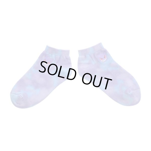 Photo1: Pokemon Center 2022 Socks for Women 23 - 25 cm 1 Pair Short Tie dye Gengar (1)