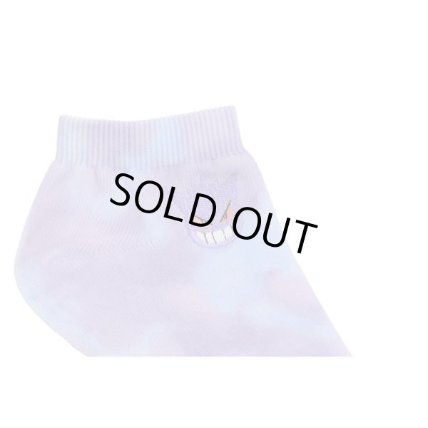 Photo3: Pokemon Center 2022 Socks for Women 23 - 25 cm 1 Pair Short Tie dye Gengar (3)