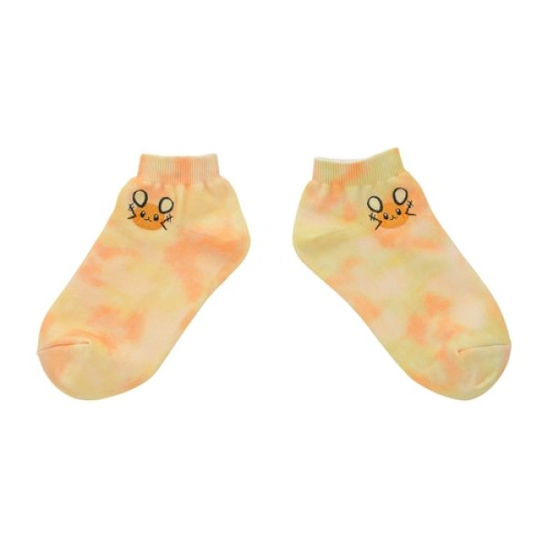 Photo1: Pokemon Center 2022 Socks for Women 23 - 25 cm 1 Pair Short Tie dye Dedenne (1)