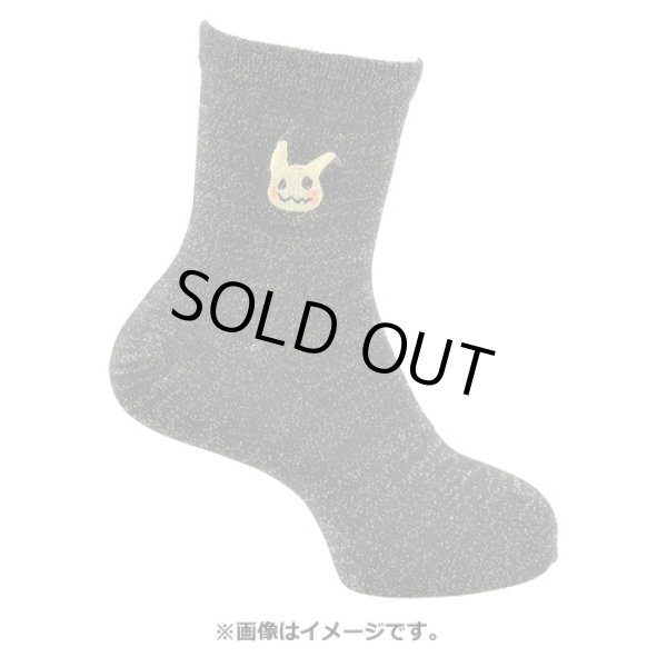 Photo2: Pokemon Center 2022 Socks for Women 23 - 25 cm 1 Pair Middle Glittery Mimikyu (2)