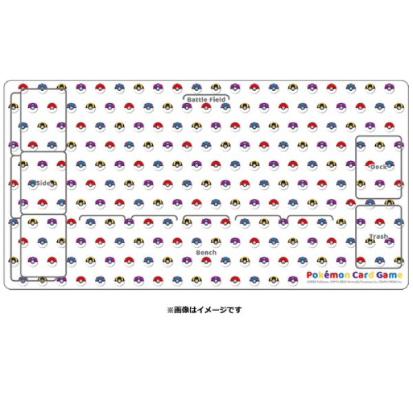 Photo1: Pokemon Center Original Card Game Rubber play mat Poke Ball design (1)