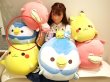 Photo3: Pokemon Center 2021 Plush Bead Cushion doll Mugyutto Piplup Medium size (3)