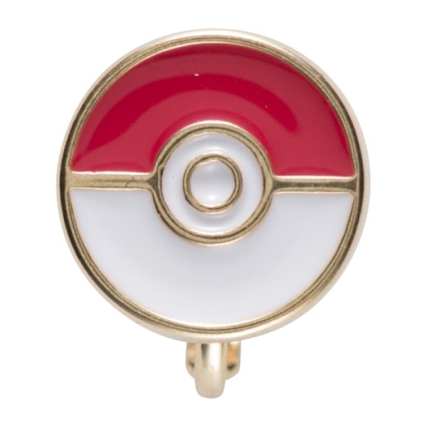 Photo1: Pokemon Center 2022 Pokemon Face Earrings - Clips Earrings ver. #19 Poke Ball 1 pc (1)