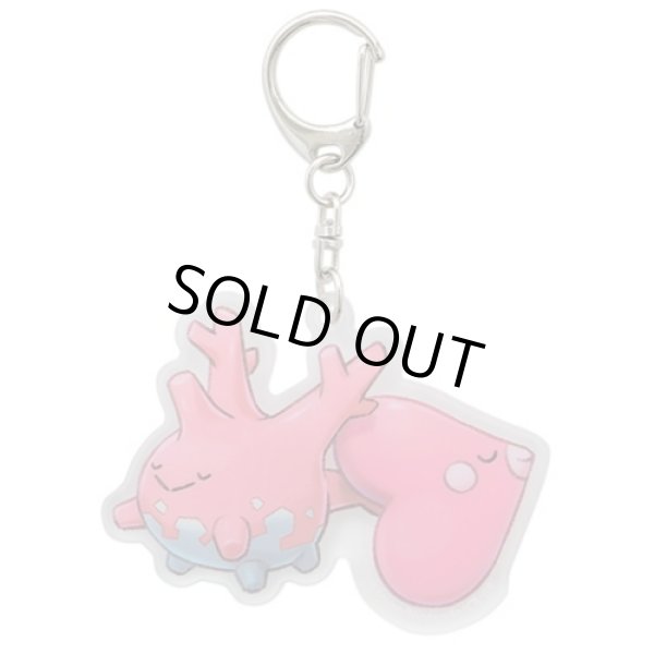 Photo1: Pokemon Center 2022 Okinawa Acrylic charm Key chain Corsola Luvdisc ver. (1)