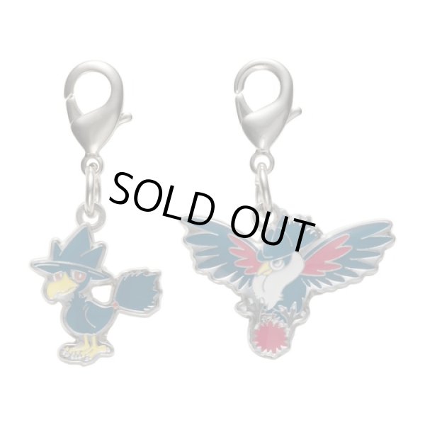 Photo1: Pokemon Center 2022 Metal Charm # 198 430 Murkrow Honchkrow (1)