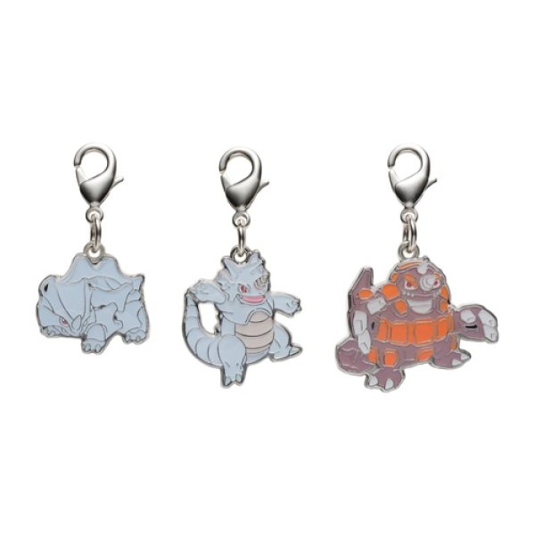 Photo1: Pokemon Center 2022 Metal Charm # 111 112 464 Rhyhorn Rhydon Rhyperior (1)