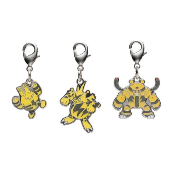 Photo1: Pokemon Center 2022 Metal Charm # 239 125 466 Elekid Electabuzz Electivire (1)