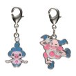 Photo1: Pokemon Center 2022 Metal Charm # 439 122 Mime Jr. Mr. Mime (1)