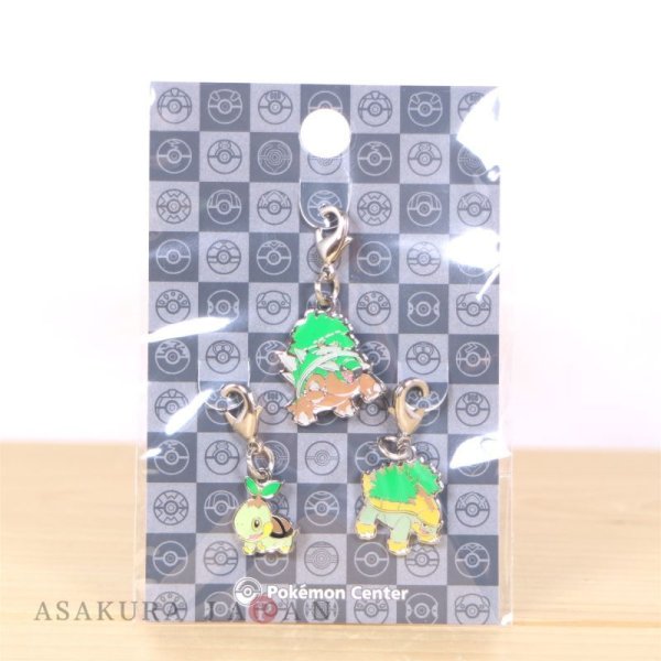 Photo2: Pokemon Center 2022 Metal Charm # 387 388 389 Turtwig Grotle Torterra (2)