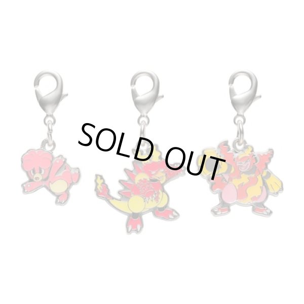 Photo1: Pokemon Center 2022 Metal Charm # 240 126 467 Magby Magmar Magmortar (1)