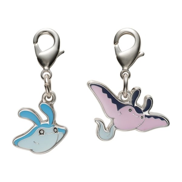 Photo1: Pokemon Center 2022 Metal Charm # 458 226 Mantyke Mantine (1)